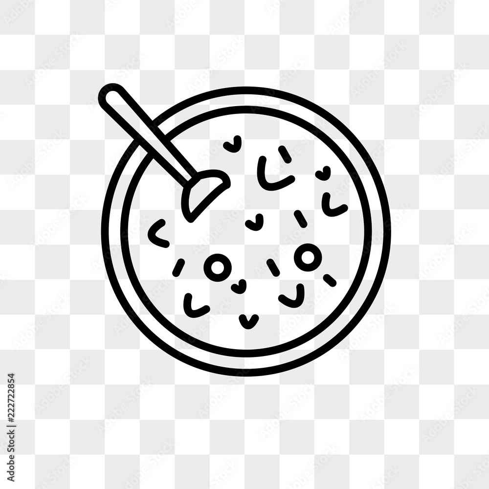 Poster bean soup icon isolated on transparent background. modern and editable bean soup icon. simple icons 