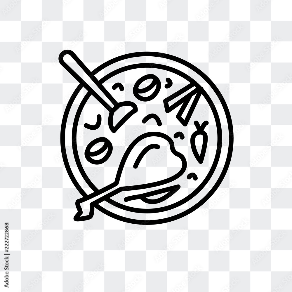 Poster sour soup icon isolated on transparent background. modern and editable sour soup icon. simple icons 