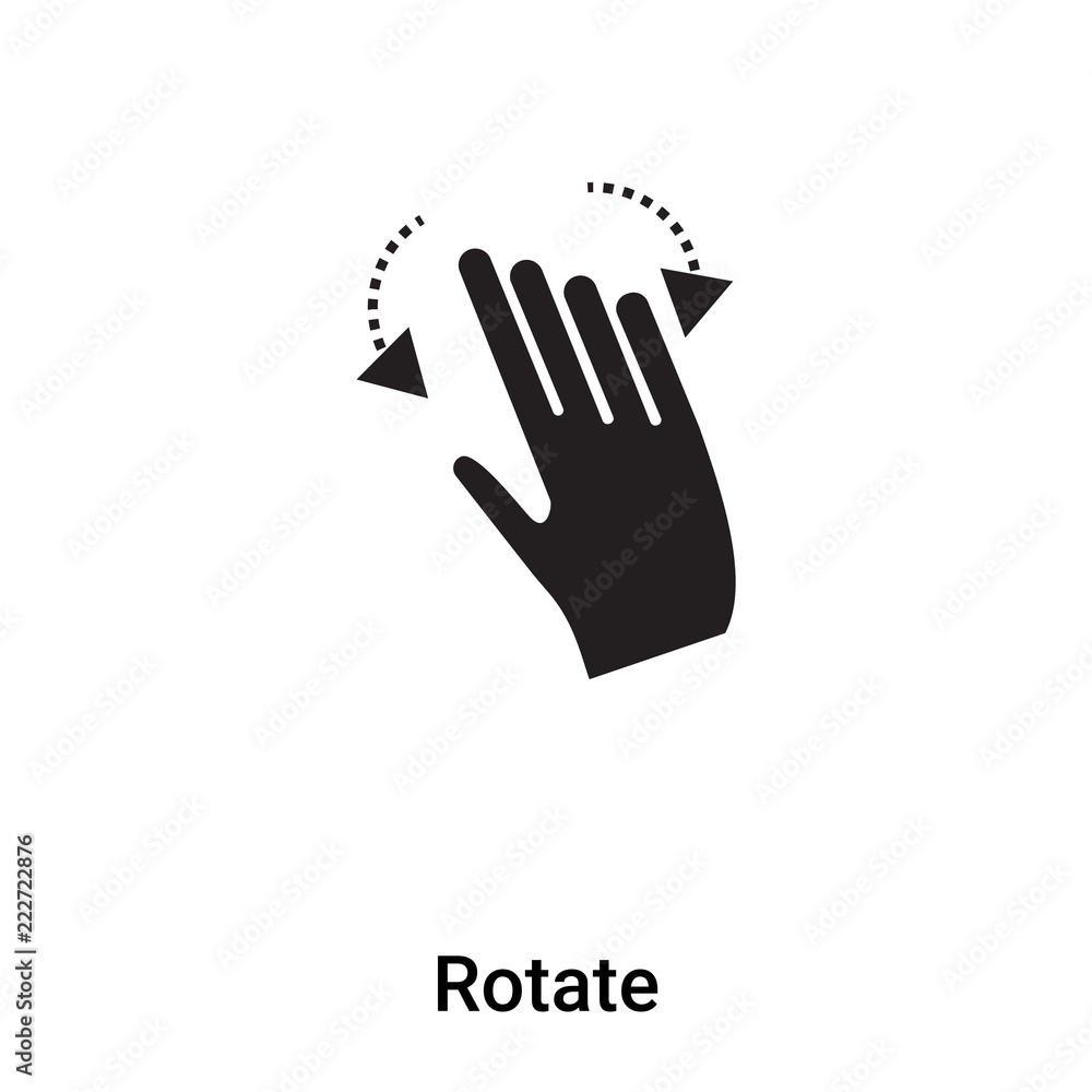 Aufkleber rotate icon vector isolated on white background, logo concept of rotate sign on transparent backgrou