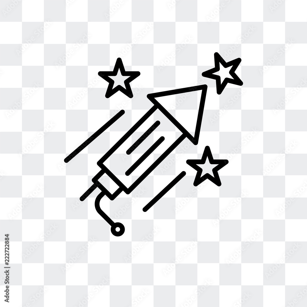Aufkleber fireworks icon isolated on transparent background. modern and editable fireworks icon. simple icons 
