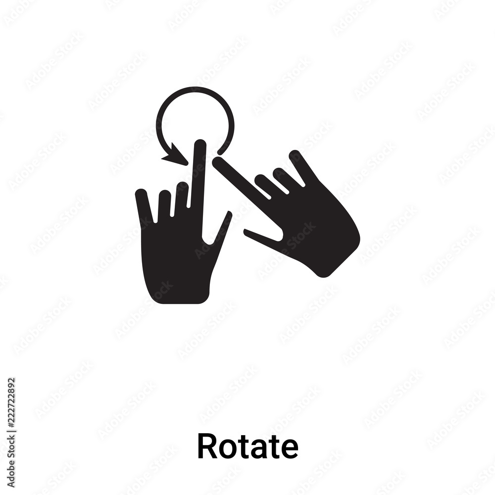 Poster rotate icon vector isolated on white background, logo concept of rotate sign on transparent backgrou