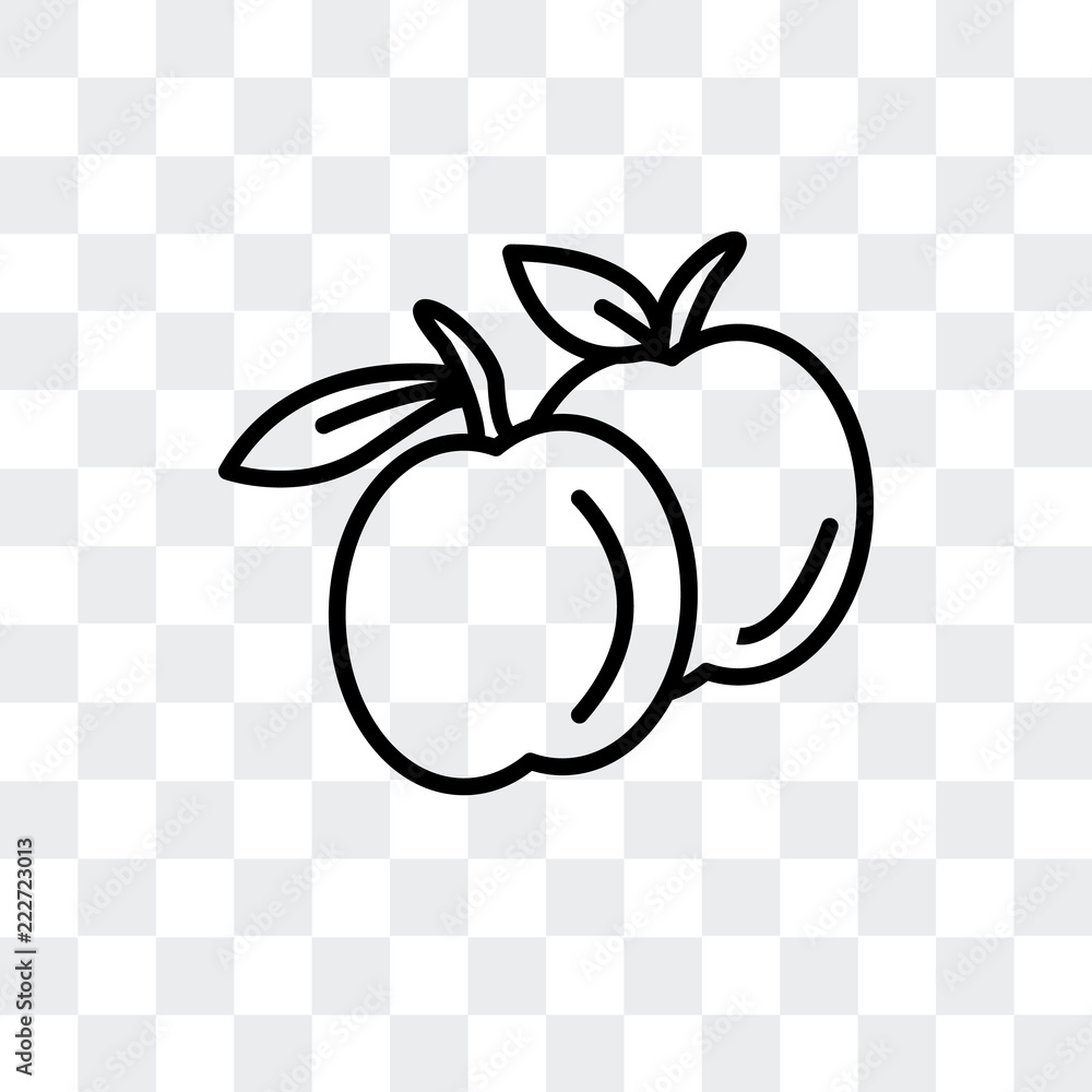 Poster plum icon isolated on transparent background. modern and editable plum icon. simple icons vector ill