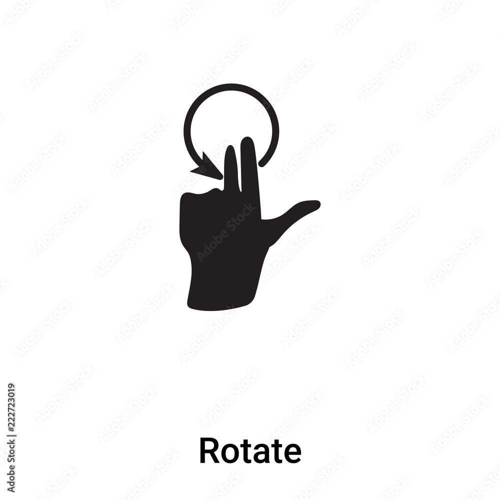 Poster rotate icon vector isolated on white background, logo concept of rotate sign on transparent backgrou