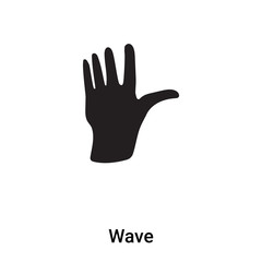 Obraz premium Wave icon vector isolated on white background, logo concept of Wave sign on transparent background, black filled symbol