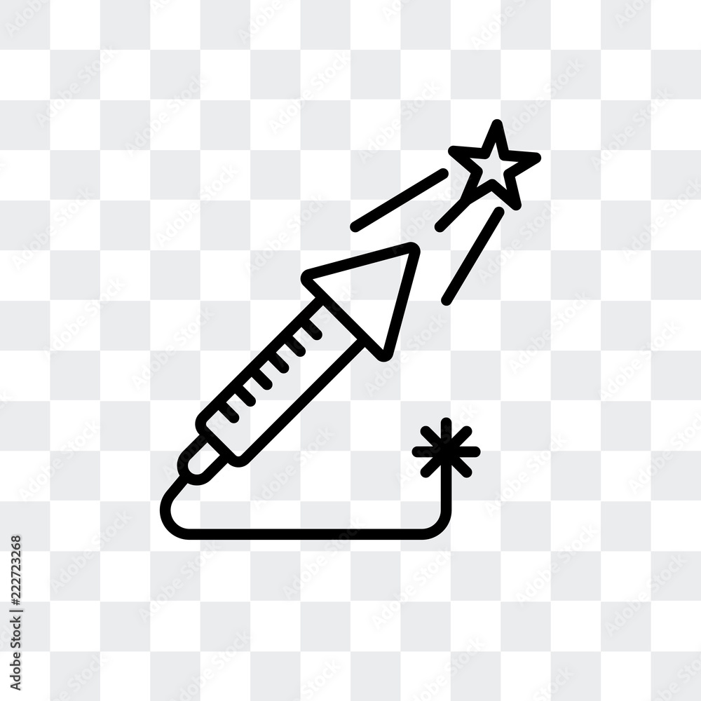 Poster fireworks icon isolated on transparent background. modern and editable fireworks icon. simple icons 