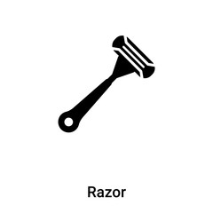 Razor icon vector isolated on white background, logo concept of Razor sign on transparent background, black filled symbol
