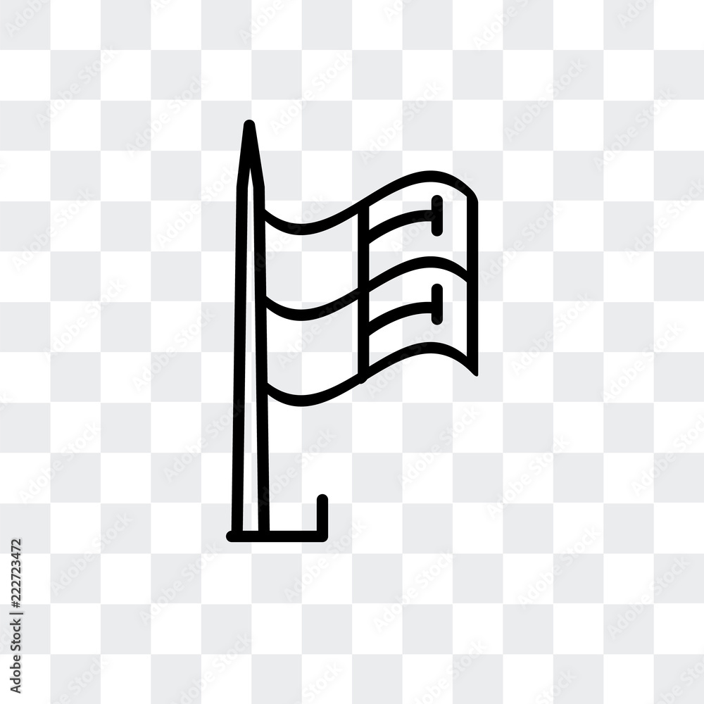 Poster flag icon isolated on transparent background. modern and editable flag icon. simple icons vector ill