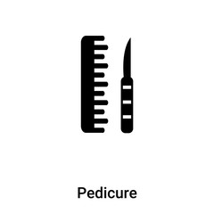 Pedicure icon vector isolated on white background, logo concept of Pedicure sign on transparent background, black filled symbol