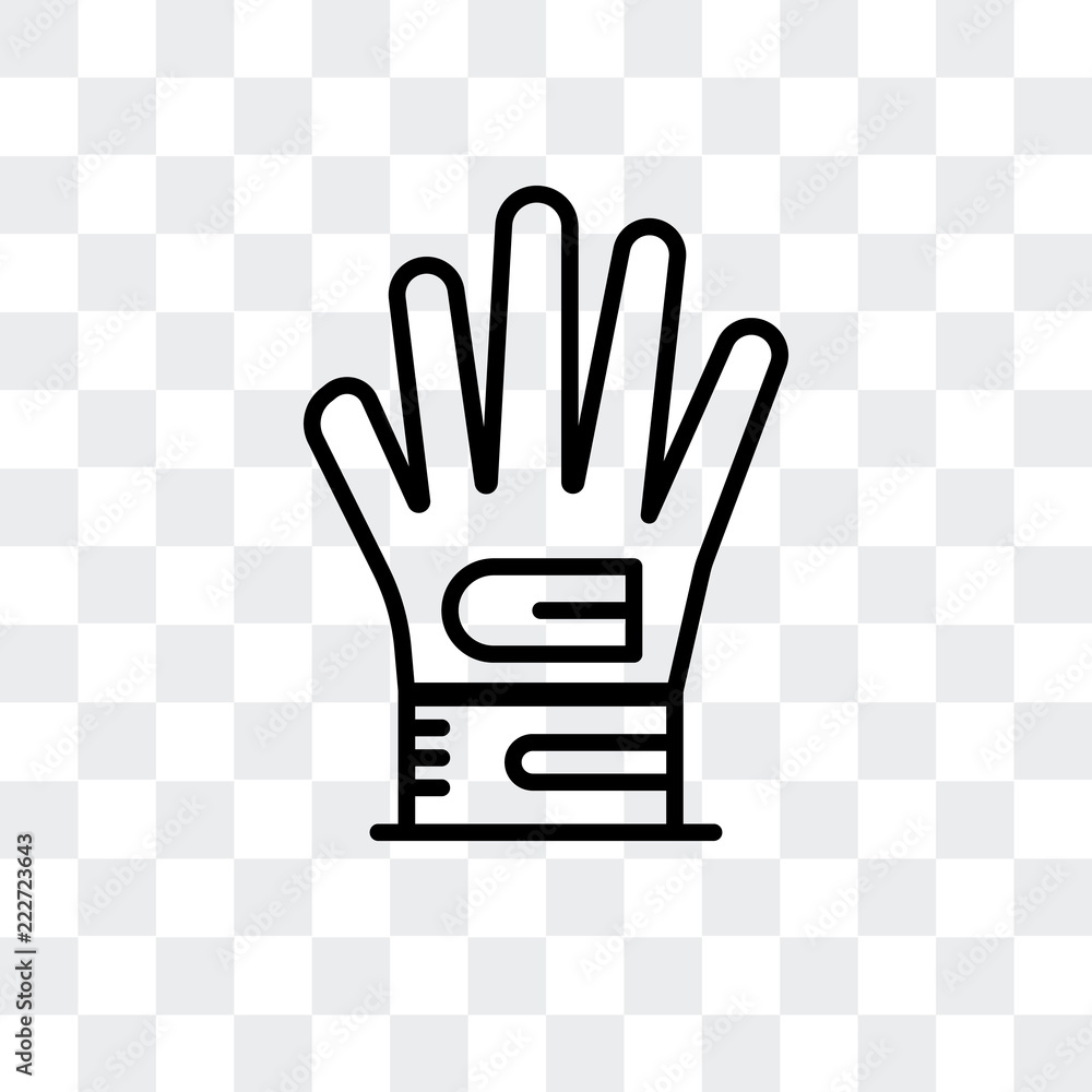 Poster gloves icon isolated on transparent background. modern and editable gloves icon. simple icons vector