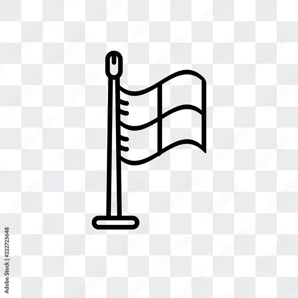 Poster flag icon isolated on transparent background. modern and editable flag icon. simple icons vector ill