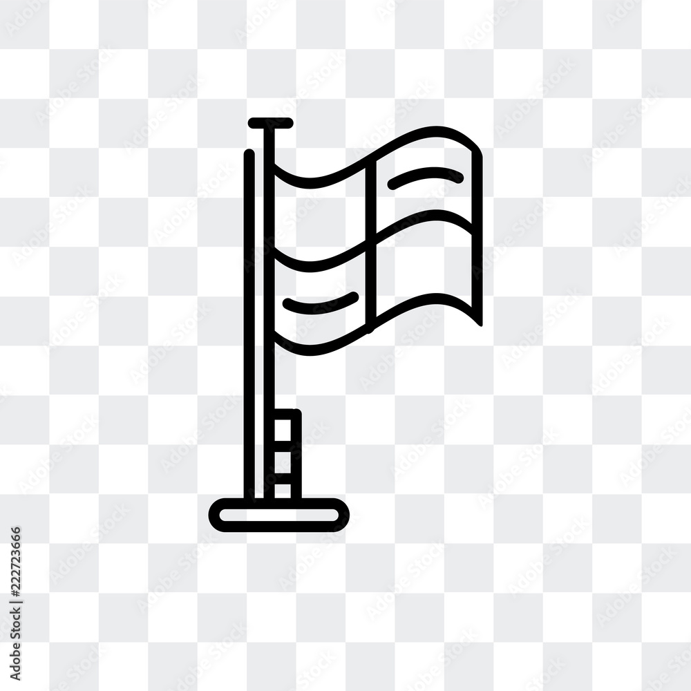 Poster flag icon isolated on transparent background. modern and editable flag icon. simple icons vector ill