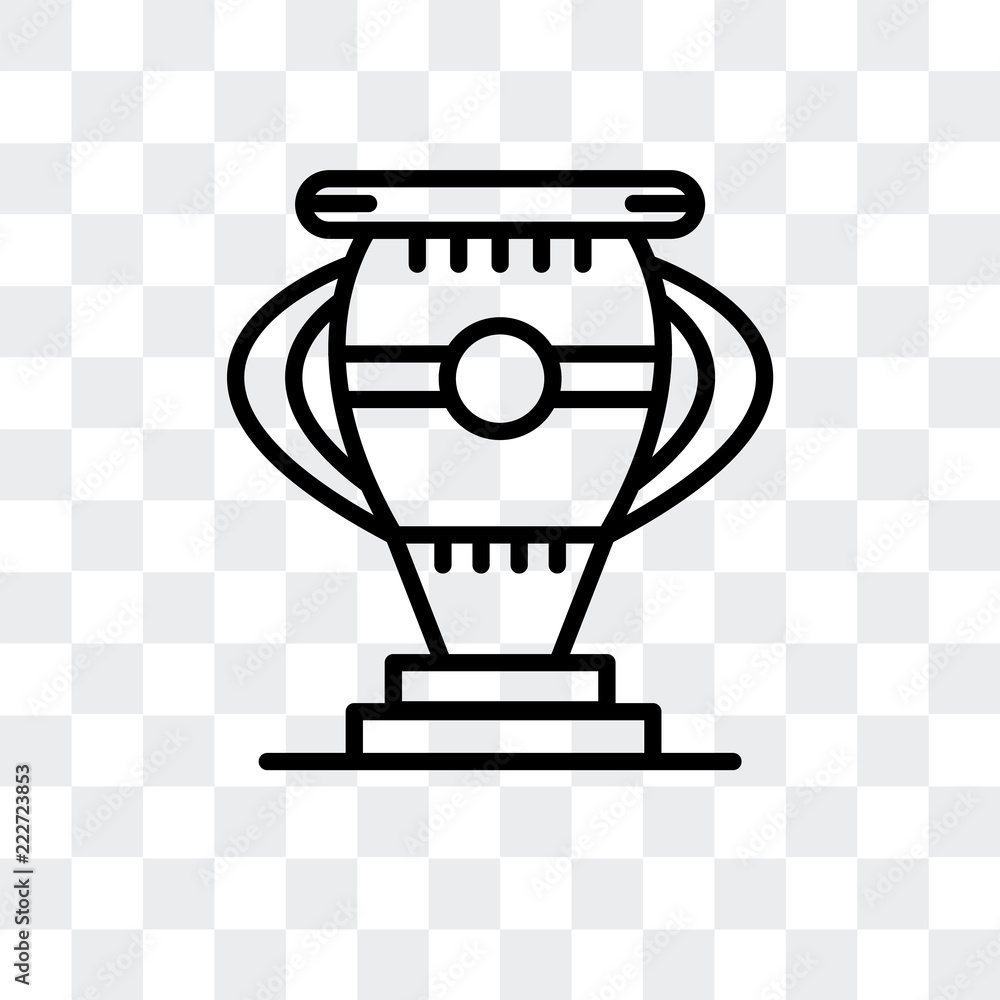Aufkleber trophy icon isolated on transparent background. modern and editable trophy icon. simple icons vector
