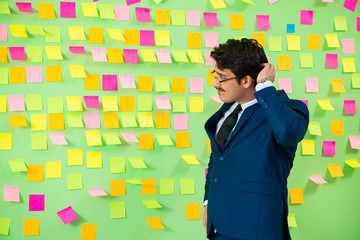 Businessman with many business priorities