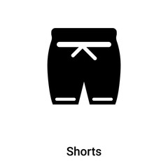 Shorts icon vector isolated on white background, logo concept of Shorts sign on transparent background, black filled symbol