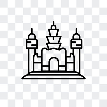 recommend clip art: angkor wat icon isolated on transparent background. Modern and editable angkor wat icon. Simple icons vector illustration.
