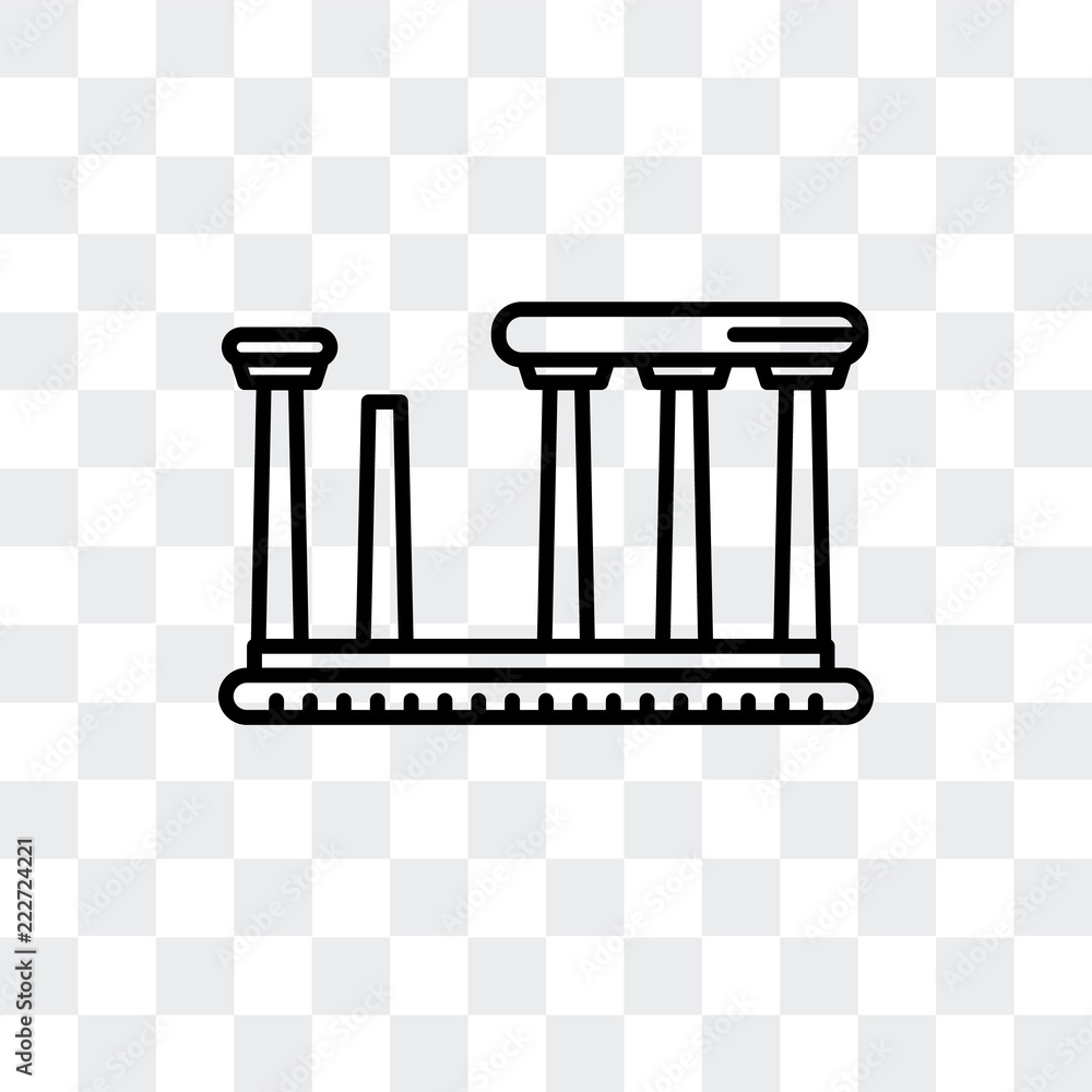 Poster temple of apollo icon isolated on transparent background. modern and editable temple of apollo icon.