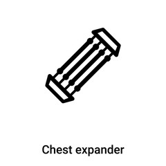 Chest expander icon vector isolated on white background, logo concept of Chest expander sign on transparent background, black filled symbol