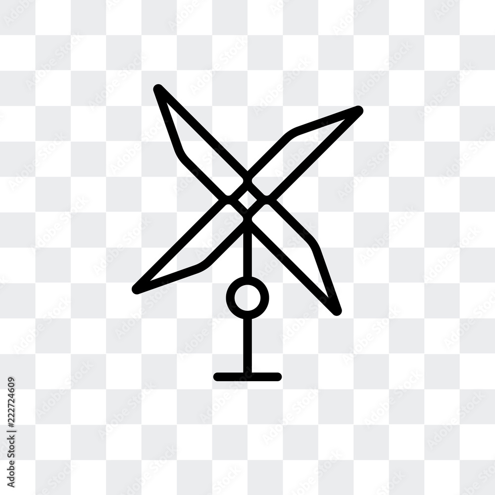 Poster windmill icon isolated on transparent background. modern and editable windmill icon. simple icons ve