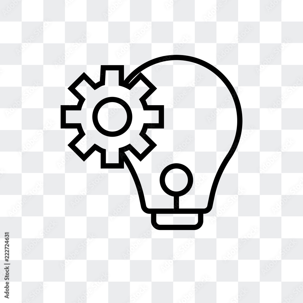 Poster think icon isolated on transparent background. modern and editable think icon. simple icons vector i
