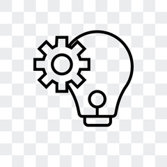 think icon isolated on transparent background. Modern and editable think icon. Simple icons vector illustration.
