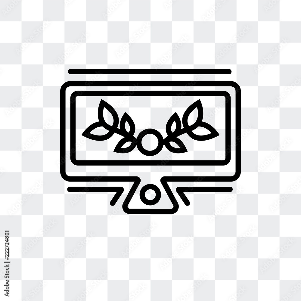 Poster monitor icon isolated on transparent background. modern and editable monitor icon. simple icons vect
