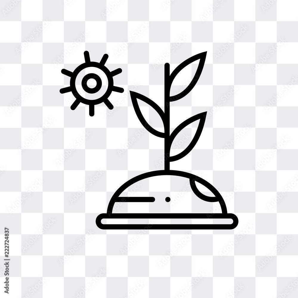 Poster sprout icon isolated on transparent background. modern and editable sprout icon. simple icons vector