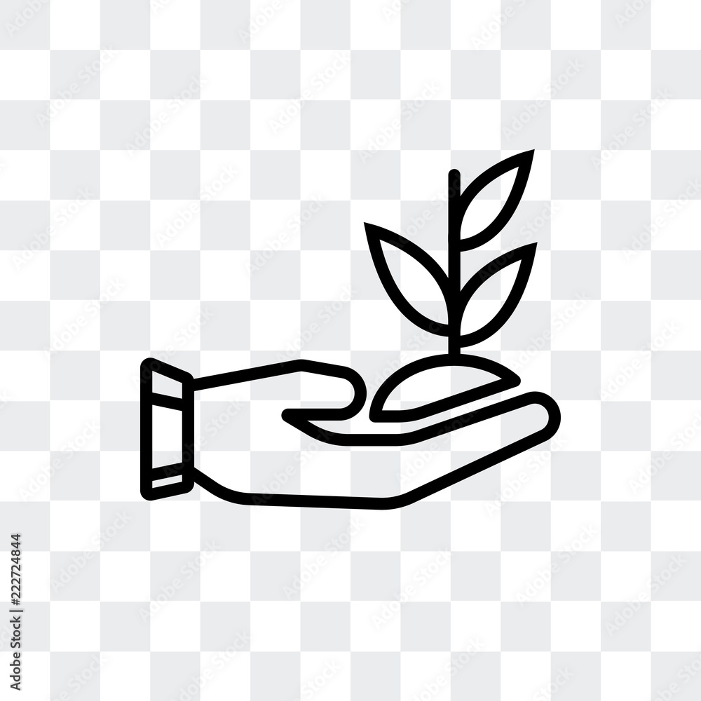 Poster sprout icon isolated on transparent background. modern and editable sprout icon. simple icons vector