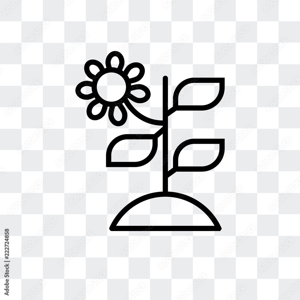 Aufkleber sprout icon isolated on transparent background. modern and editable sprout icon. simple icons vector