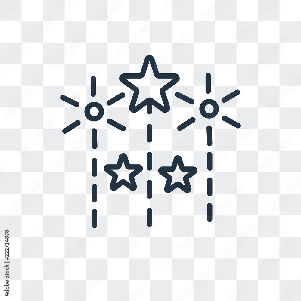 Poster fireworks icon isolated on transparent background. modern and editable fireworks icon. simple icons 