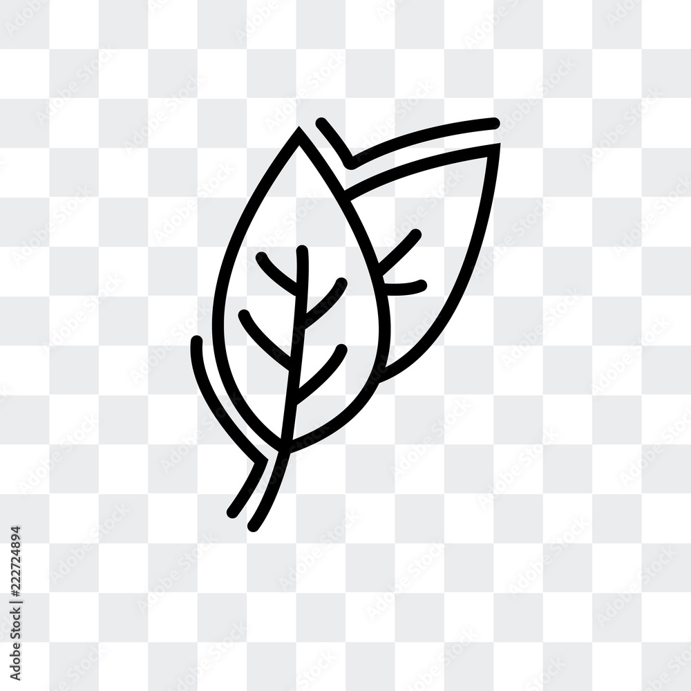 Poster leaf icon isolated on transparent background. modern and editable leaf icon. simple icons vector ill