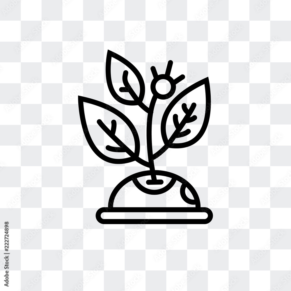 Poster sprout icon isolated on transparent background. modern and editable sprout icon. simple icons vector
