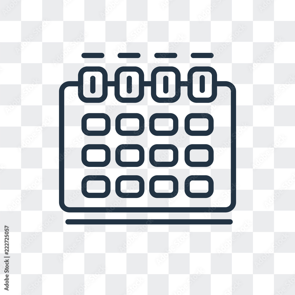 Poster date icon isolated on transparent background. modern and editable date icon. simple icons vector ill