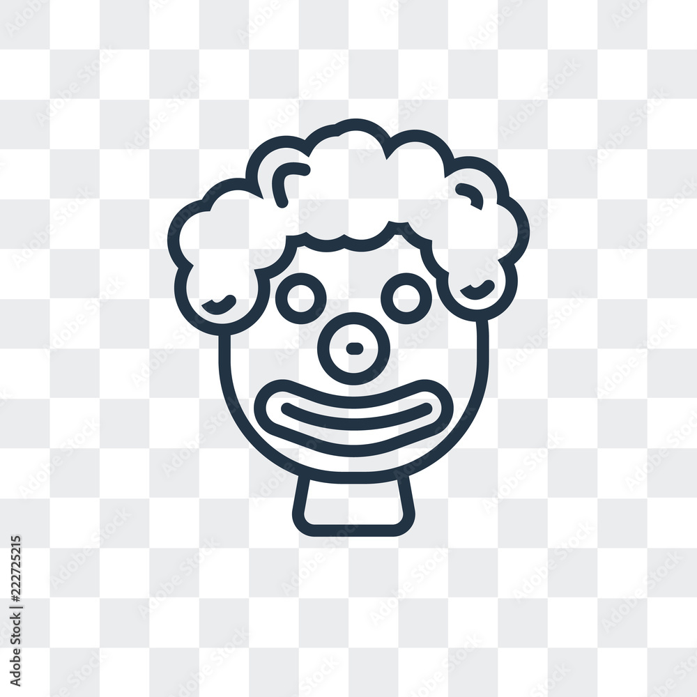 Poster clown icon isolated on transparent background. modern and editable clown icon. simple icons vector i