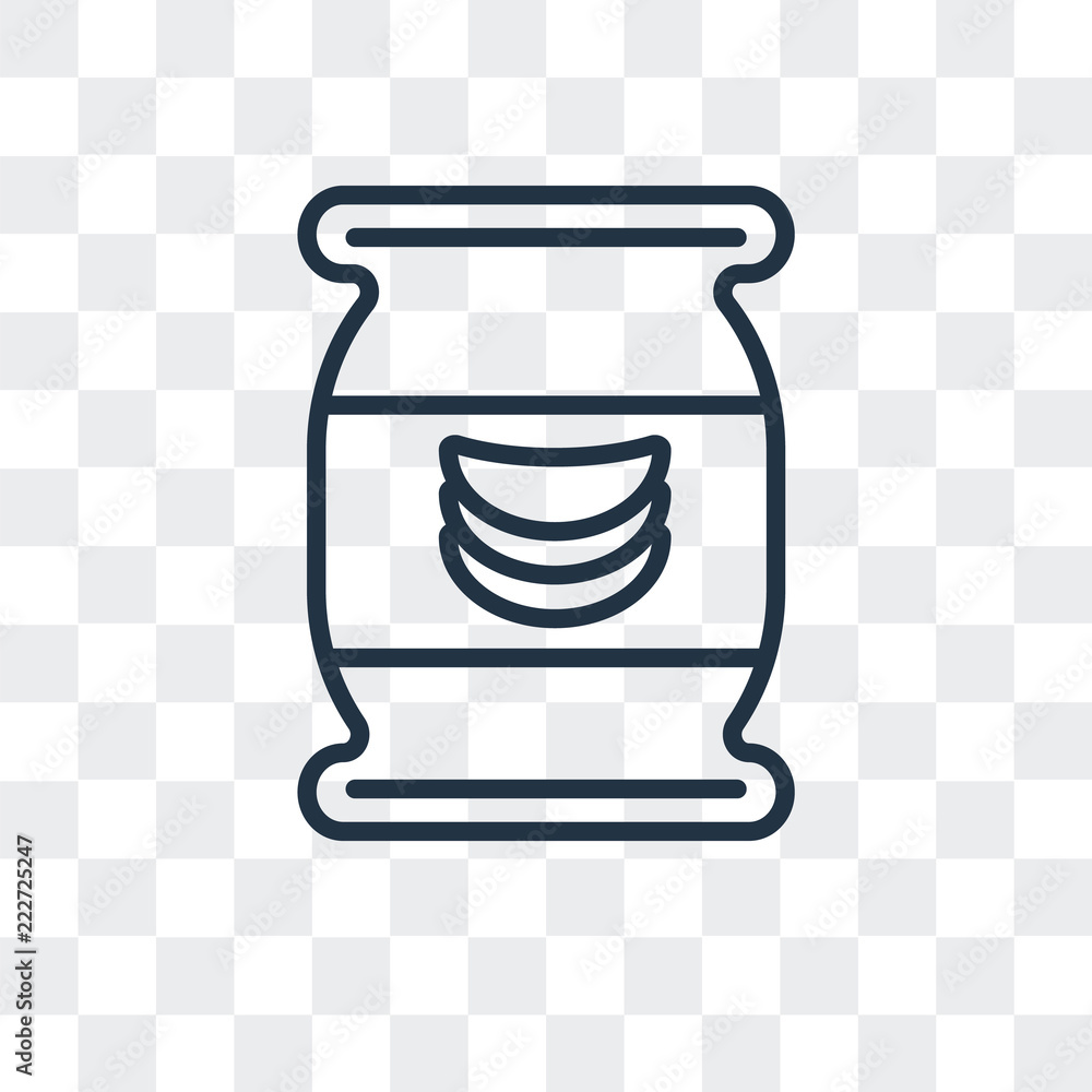 Poster chips icon isolated on transparent background. modern and editable chips icon. simple icons vector i