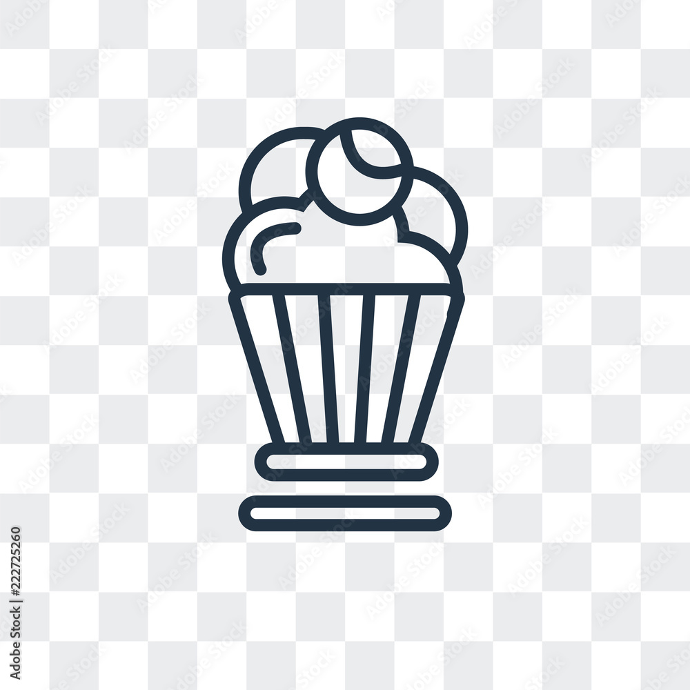 Poster muffin icon isolated on transparent background. modern and editable muffin icon. simple icons vector