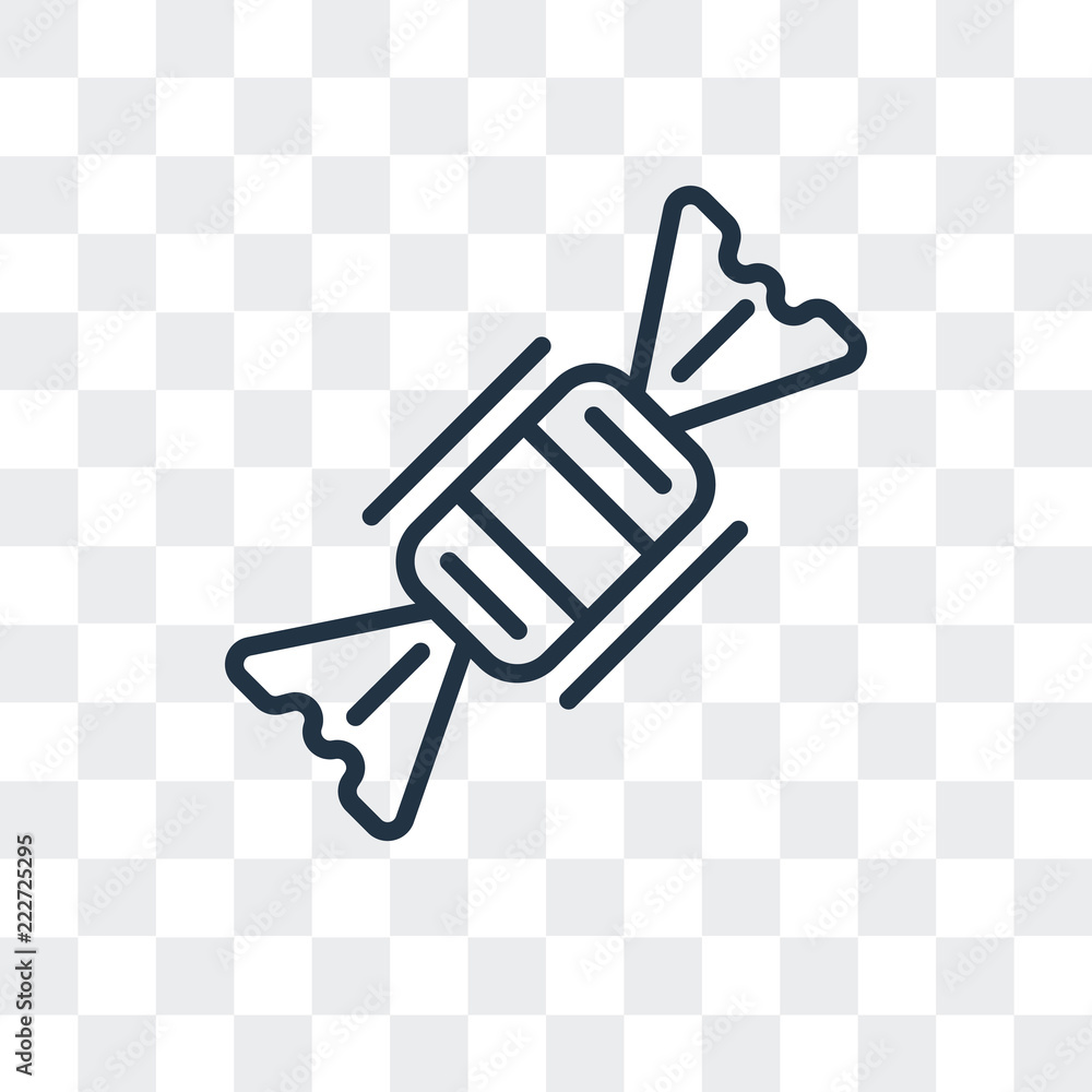 Poster candy icon isolated on transparent background. modern and editable candy icon. simple icons vector i