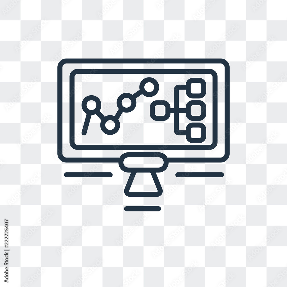Poster chart icon isolated on transparent background. modern and editable chart icon. simple icons vector i