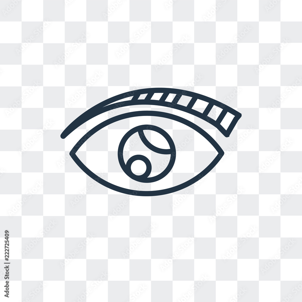 Poster vision icon isolated on transparent background. modern and editable vision icon. simple icons vector