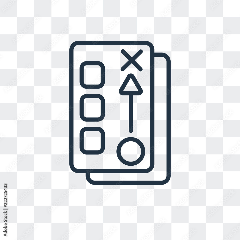 Poster strategy icon isolated on transparent background. modern and editable strategy icon. simple icons ve