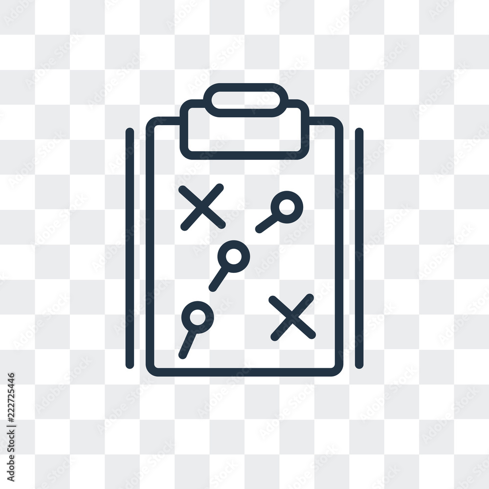 Poster strategy icon isolated on transparent background. modern and editable strategy icon. simple icons ve