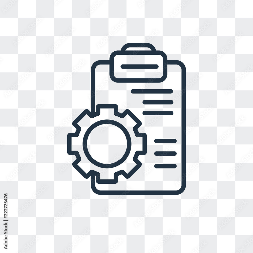 Poster management icon isolated on transparent background. modern and editable management icon. simple icon