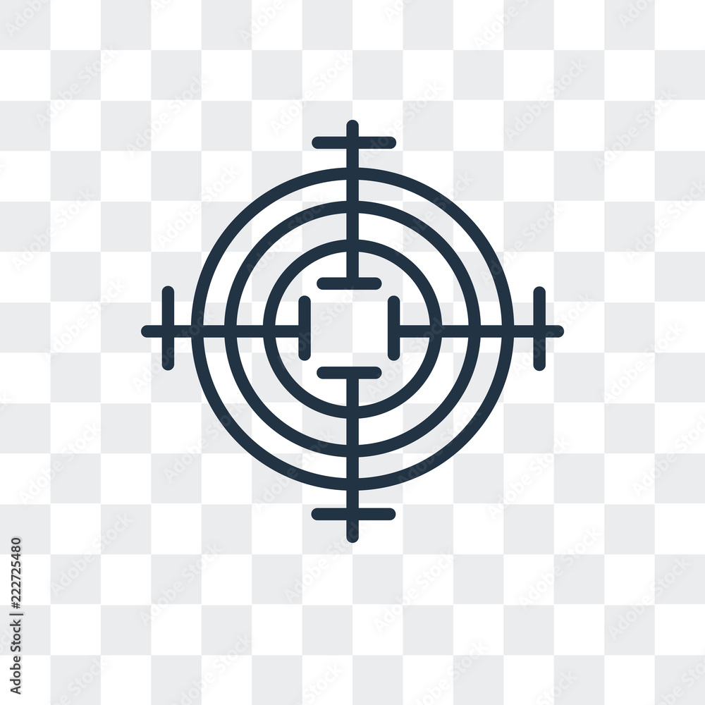 Poster target icon isolated on transparent background. modern and editable target icon. simple icons vector