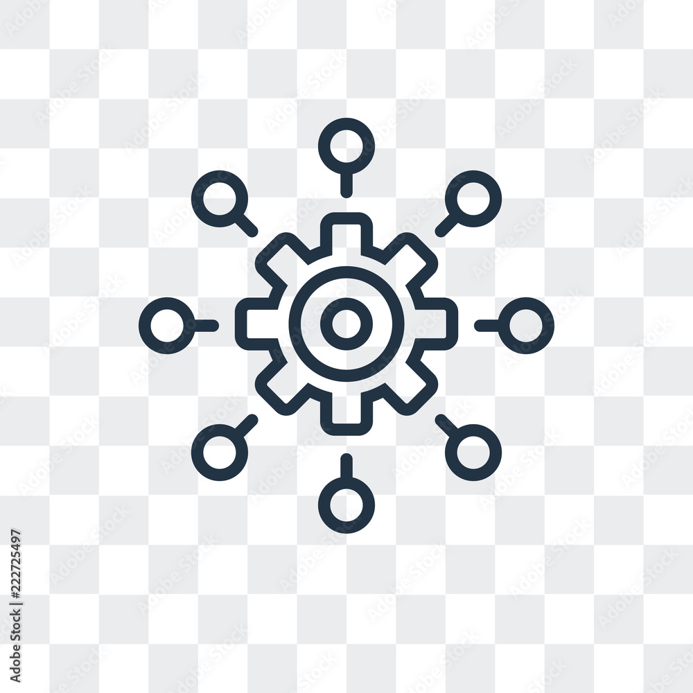 Poster strategy icon isolated on transparent background. modern and editable strategy icon. simple icons ve