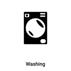 Washing icon vector isolated on white background, logo concept of Washing sign on transparent background, black filled symbol