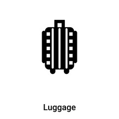 Luggage icon vector isolated on white background, logo concept of Luggage sign on transparent background, black filled symbol