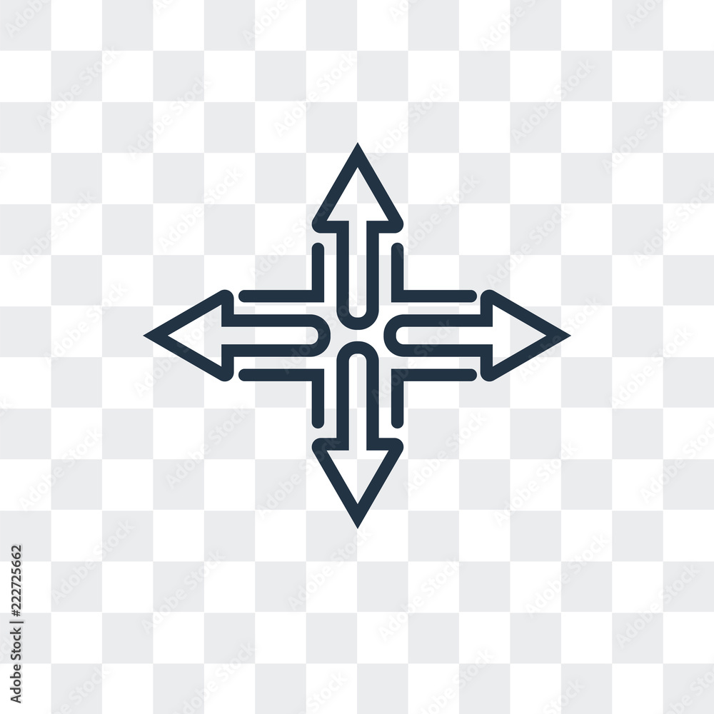 Poster expand icon isolated on transparent background. modern and editable expand icon. simple icons vector