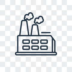 industrial icon isolated on transparent background. Modern and editable industrial icon. Simple icons vector illustration.