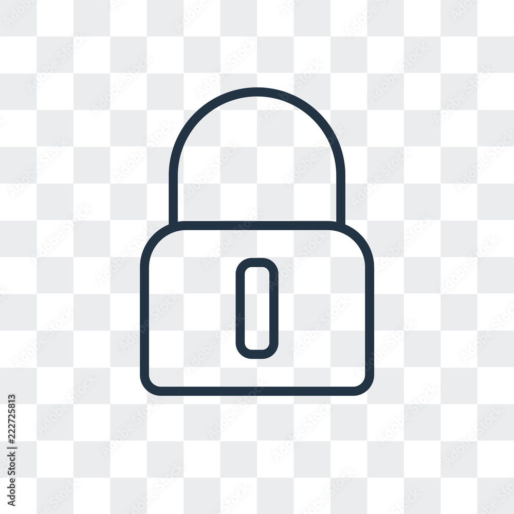 Poster padlock icon isolated on transparent background. modern and editable padlock icon. simple icons vect