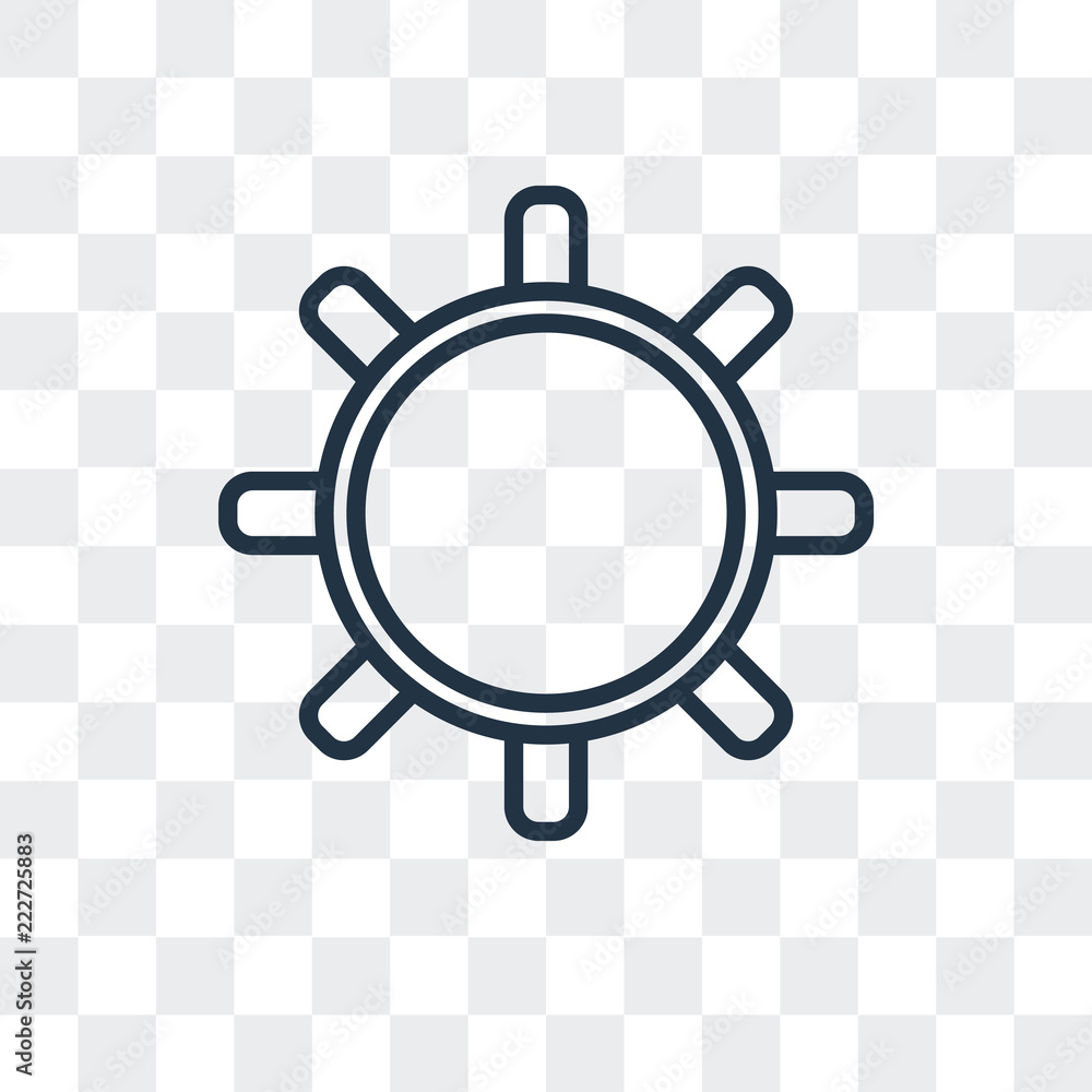 Poster settings icon isolated on transparent background. modern and editable settings icon. simple icons ve