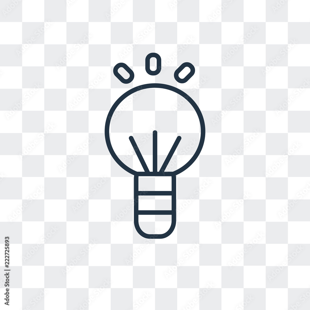 Poster idea icon isolated on transparent background. modern and editable idea icon. simple icons vector ill